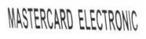 MASTERCARD ELECTONIC