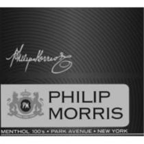 PHILIP MORRIS, P & M, MENTHOL 100'S . PARK AVENUE . NEW YORK
