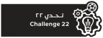 Challenge 22 تحدي