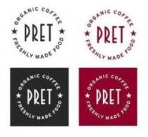 PRET ORGANIC COFFEE FRESHLY MADE FOOD