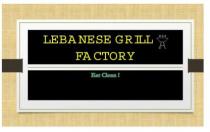 LEBANESE GRILL FACTORY