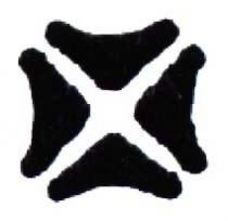 شعار يمثل اربعة مثلثات باللون الاسود كما في الشكل الموضح