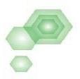 شكل مميز لثلاث أشكال هندسية سداسية الأضلاع اثنان منهم متداخلين من الطرف الأيسر والصغرى منهم توجد تحت الدائرة الوسطى وهم جميعا باللون الأخضر
