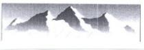 رسم طبيعي يمثل مجموعة من الجبال باللونين الابيض و الرمادي الداك