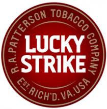 LUCKY STRIKE R.A. PATTERSON TOBACCO COMPANY EST. RICH'D. VA. USA