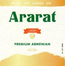 FROM THE LANDS OF ARARAT LAGER PREMIUM ARMENIAN BEER