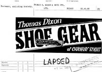 IF YOU'RE NOT WAY OUT - YOU'RE ON YOUR WAY OUT!;SHOE GEAR;THOMAS DIXON OF CARNABY STREET
