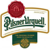 PILSNER URQUELL BREWED ONLY IN PLZEN, CZECH REPUBLIC O.R.Z.P. 5101842 PLZENSKY PRAZDROJ 1842 THE ORIGINAL PILSNER BREWED THE ORIGINAL WAY P