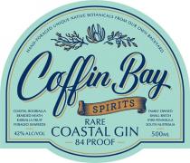 COFFIN BAY SPIRITS RARE COASTAL GIN 84 PROOF HAND-FORAGED UNIQUE NATIVE BOTANICALS FROM OUR OWN BACKYARD