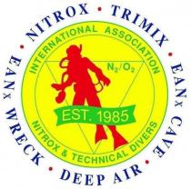 NITROX Â· TRIMIX EANX CAVE Â· DEEP AIR Â· EANX WRECK INTERNATIONAL ASSOCIATION NITROX & TECHNICAL DIVERS N2/O2 EST. 1985
