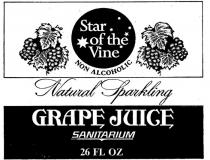 NATURAL SPARKLING GRAPE JUICE;SANITARIUM;STAR OF THE VINE