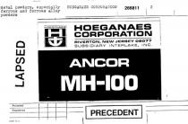 ANCOR;HOEGANAES;H;T;MH-100