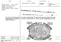 SPRATT'S FIBRINE DOG CAKES;X;NONE GENUINE UNLESS SO STAMPED