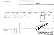 COTTAGE BUILDING COMPANY PTY LTD;DOMUS;