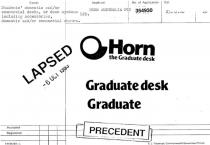 GRADUATE;GRADUATE DESK;HORN