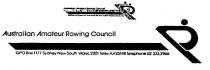 AUSTRALIAN AMATEUR ROWING COUNCIL;R