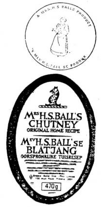 BLATJAN;BROOKE BOND OXO;MEV. H.S. BALL'SE;MRS. H.S. BALL'S;BLATJAN