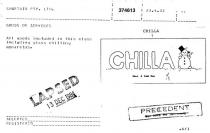 CHILLA;HAVE A COLD ONE