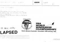 1984 WORLD WINDSURFER CHAMPIONSHIPS;DOWN UNDER WINDSURFER WORLDS 1984