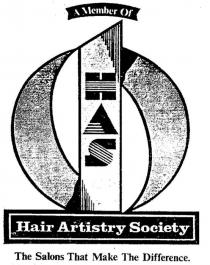 HAS;A MEMBER OF HAIR ARTISTRY SOCIETY;THE SALONS THAT MAKE THE DIFFERENCE