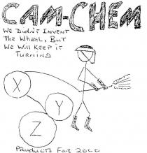 CAM-CHEM;XYZ;PRODUCTS FOR 2000;WE DIDN'T INVENT THE WHEEL, BUT WE WILL KEEP IT TURNING.