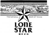 LONE STAR BEER;THE NATIONAL BEER OF TEXAS;PURE ARTESIAN SPRING WATER