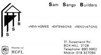 SAM SANGO BUILDERS;SSB;MEMBER OF HGFL;HIA;NEW HOMES EXTENSIONS RENOVATIONS