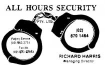 ALL HOURS SECURITY;RICHARD HARRIS MANAGING DIRECTOR