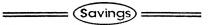 SAVINGS