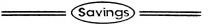 SAVINGS