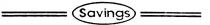 SAVINGS