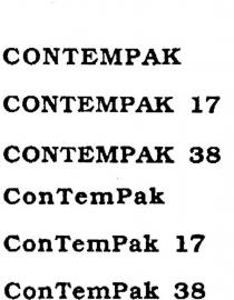 CONTEMPAK;CONTEMPAK 17;CONTEMPAK 38
