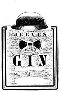 JEEVES GIN JH;DISTILLED LONDON DRY