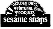 GOLDEN DAYS NATURAL PRODUCTS SESAME SNAPS