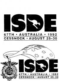 ISDE 67TH AUSTRALIA 1992 CESSNOCK AUGUST 25-30 FIM CONCOURS;INTERNATIONAL SIX JOURS