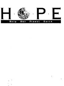 HOPE HELP OUR PLANET EARTH H O P E