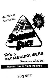SUMMER SLICE GREAT NEW TASTE PLUS FAT METABOLISERS AMINO ACIDS;MEDIUM CHAIN TRIGLYCERIDES