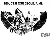 BSN, C'EST TOUT CE QUE J'AIME;BSN GROUPE;LU KRONENBOURG DANONE GALBANI PANZANI LEA & PERRINS EVIAN