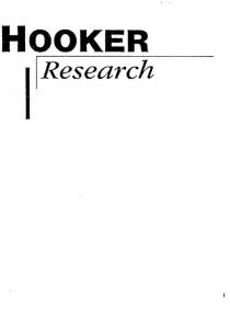 HOOKER RESEARCH