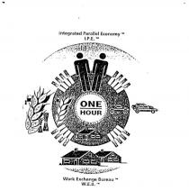 INTEGRATED PARALLEL ECONOMY I.P.E.;ONE HOUR MINUTES;WORK EXCHANGE BUREAU W.E.B.