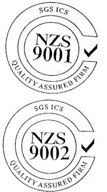 NZS 9001 SGS ICS QUALITY ASSURED FIRM;NZS 9002 SGS ICS QUALITY ASSURED FIRM