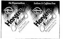 HANSEN'S NATURAL CLEAR PEACH FLAVOURED DRINK HANSEN'S NATURAL;BOISSON A LA PECHE SANS COLORANT CALIFORNIA'S