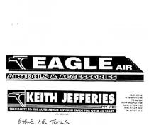 EAGLE AIR AIRTOOLS & ACCESSORIES;KEITH JEFFERIES PTY LTD SPECIALISTS TO THE AUTOMOTIVE;REFINISH TRADE FOR OVER 25 YEARS;EAGLE AIR TOOLS