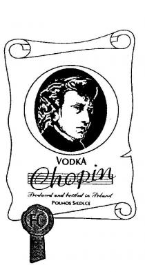 VODKA CHOPIN POLMOS SIELDCE FC PRODUCED AND BOTTLED IN POLAND