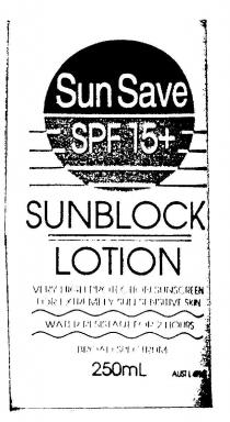 SUN SAVE SPF 15+ SUNBLOCK LOTION