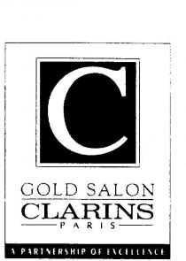 C CLARINS GOLD SALON PARIS A PARTNERSHIP OF EXCELLENCE
