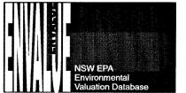 ENVALUE NSW EPA ENVIRONMENTAL VALUATION DATABASE