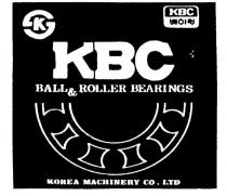 KBC BALL & ROLLER BEARINGS KOREA MACHINERY CO LTD, K