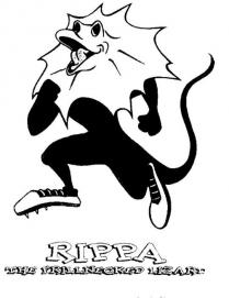 RIPPA THE FRILLNECKED LIZARD OFFICIAL MASCOT 1996 IAAF WORLD JUNIOR;CHAMPIONSHIPS