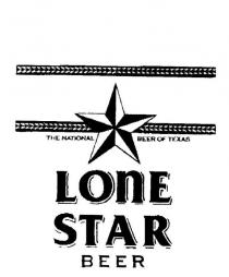LONE STAR BEER THE NATIONAL BEER OF TEXAS